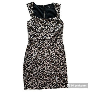 Sequin Hearts Sleeveless Leopard Animal Print Cocktail Party Dress Jr Size 11
